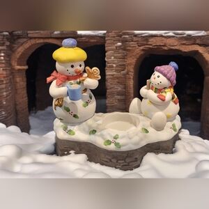 Partylite Snowbell Kids Votive Holder Christmas decor